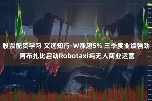 股票配资学习 文远知行-W涨超5% 三季度业绩强劲 阿布扎比启动Robotaxi纯无人商业运营