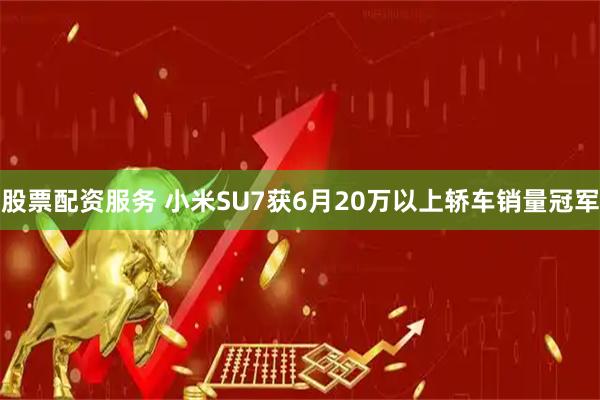 股票配资服务 小米SU7获6月20万以上轿车销量冠军